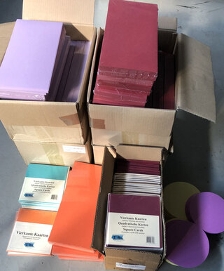 Ca. 450x Vierkante kaarten